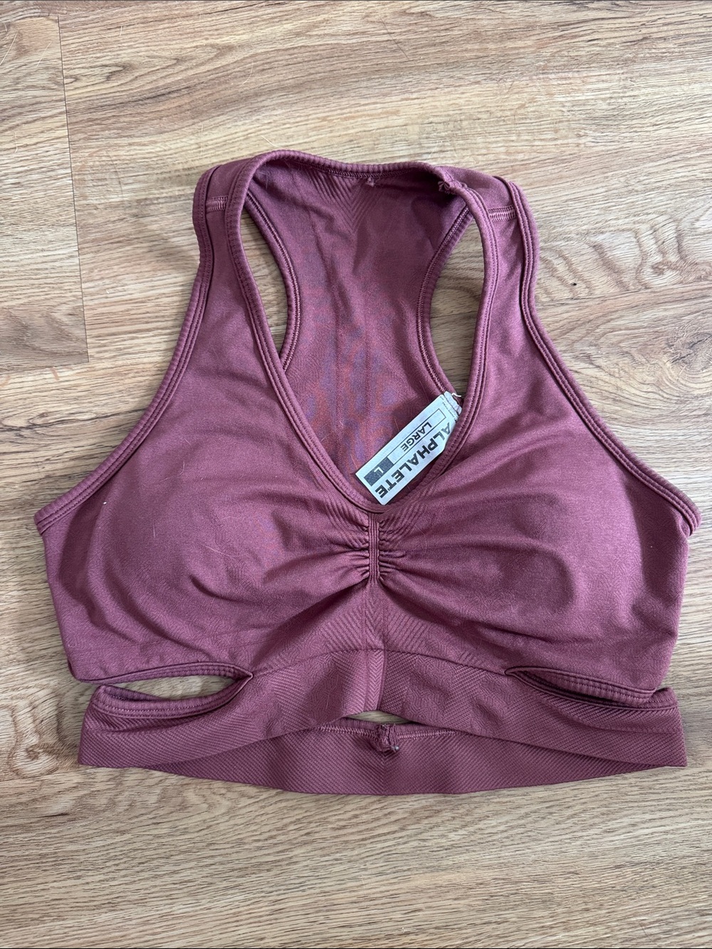 Alphalete Mauve Racerback Cutout Bralette